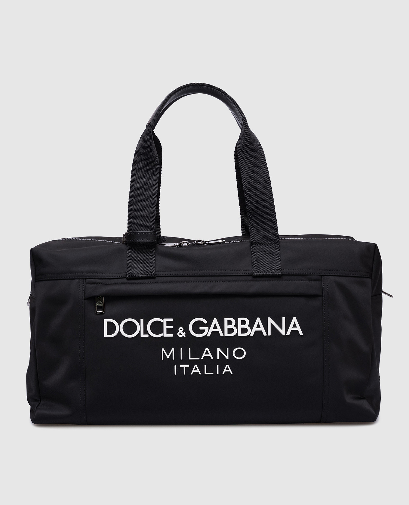

Black travel bag with textured contrasting logo Dolce&Gabbana
