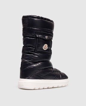 Moncler ENFANT Petit Gaia blue quilted boots K29544H00010M3463