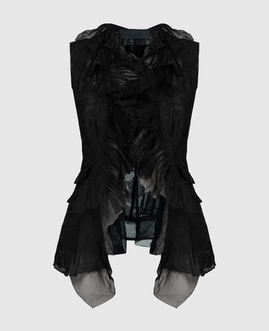 MARC LE BIHAN ジャケット MARC LE BIHAN - Long Flared Jacket In Washed Wool, Cotton, And