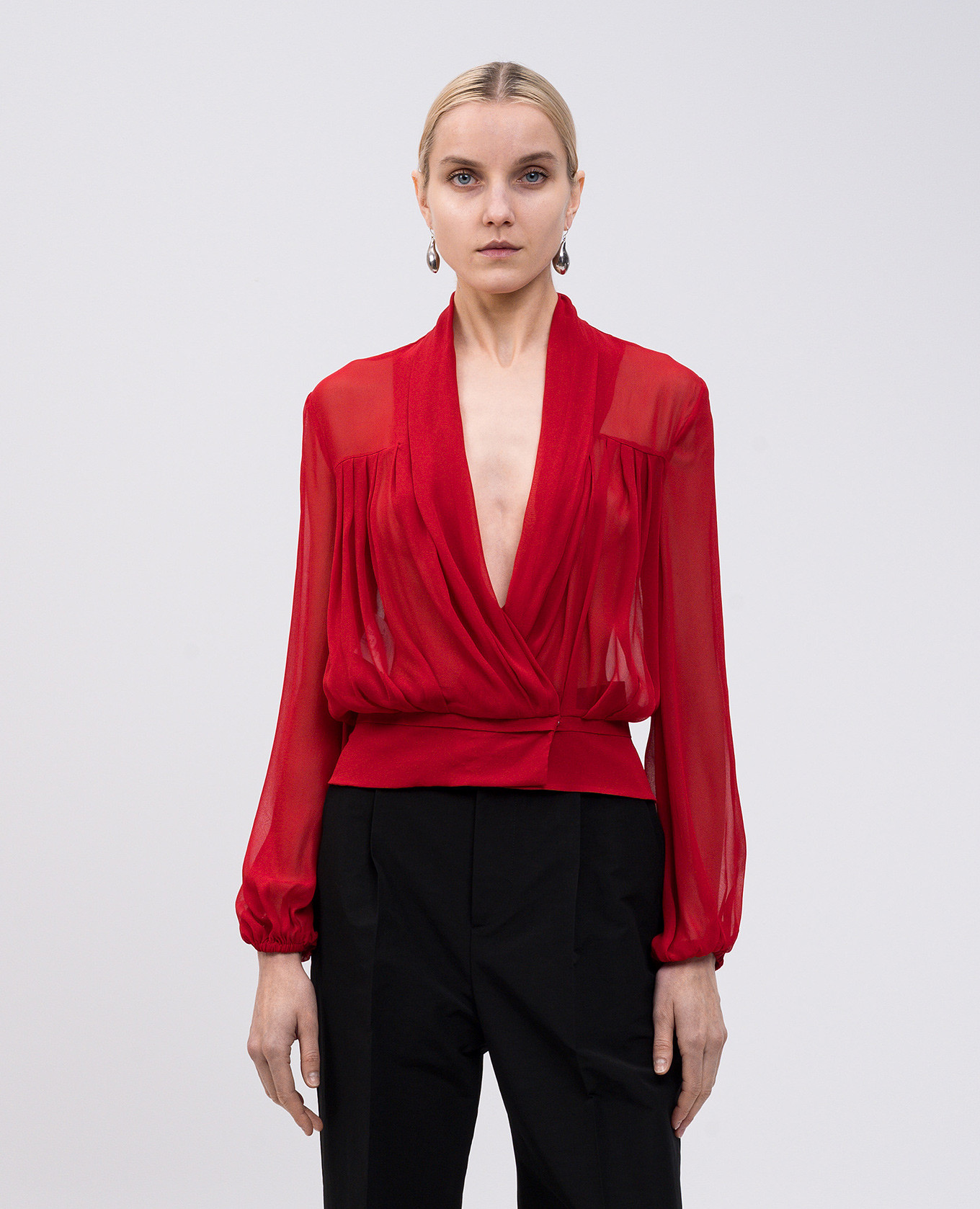 

Red blouse with silk Philosophy di Lorenzo Serafini
