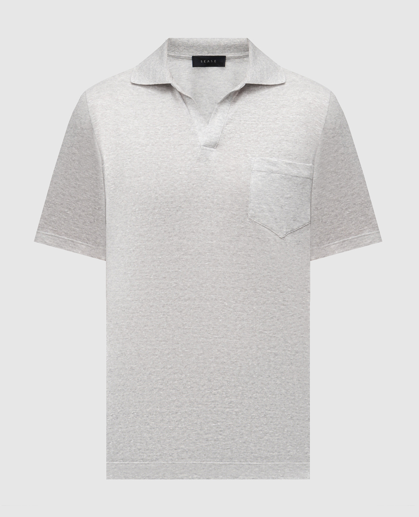 

Gray melange polo shirt with linen Sease, Grey