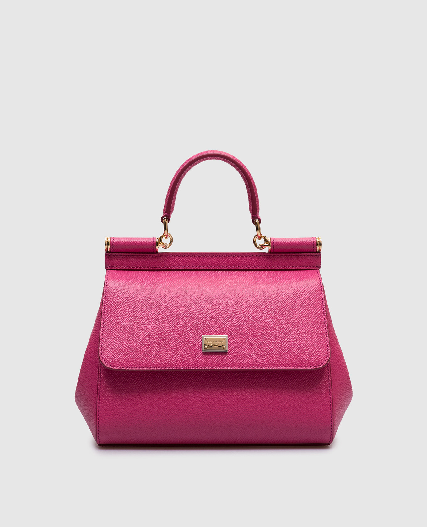 

Pink Sicily leather bag with logo Dolce&Gabbana