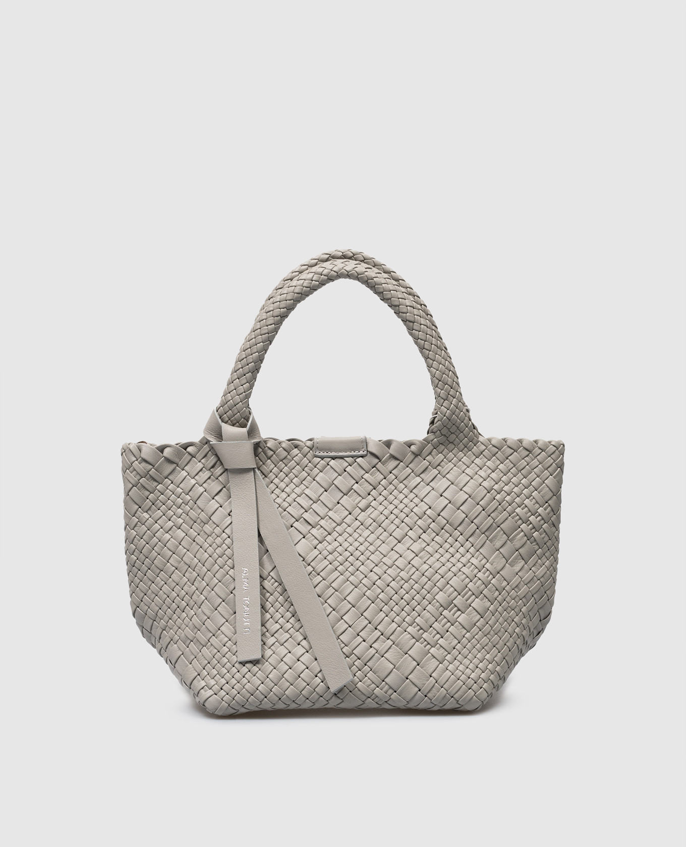 

Gray leather woven tote bag Alma Tonutti, Grey