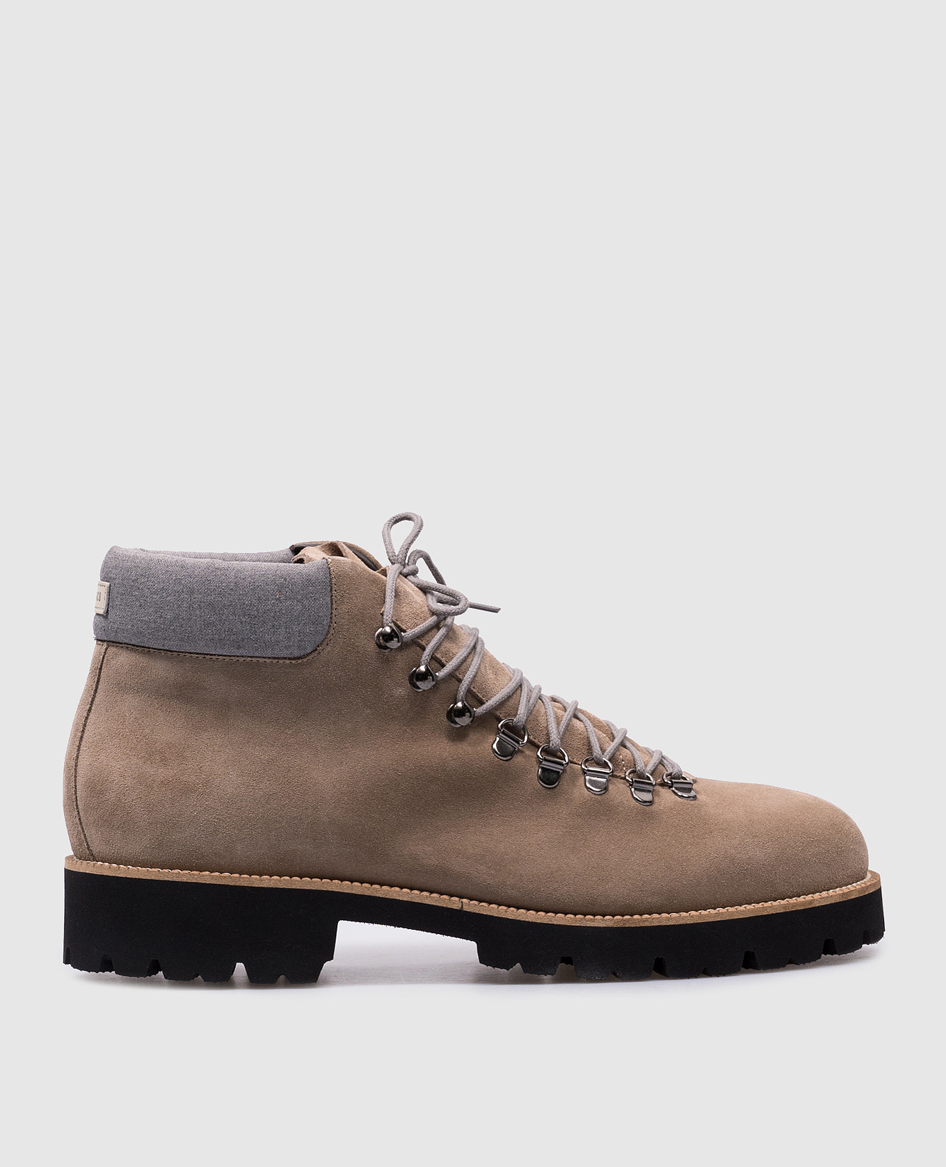 

Beige suede boots with logo Peserico