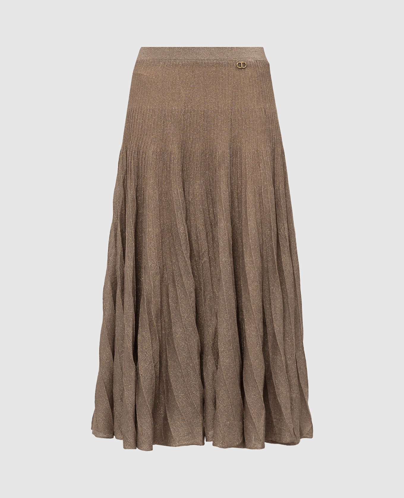 

Beige pleated skirt with lurex Twinset