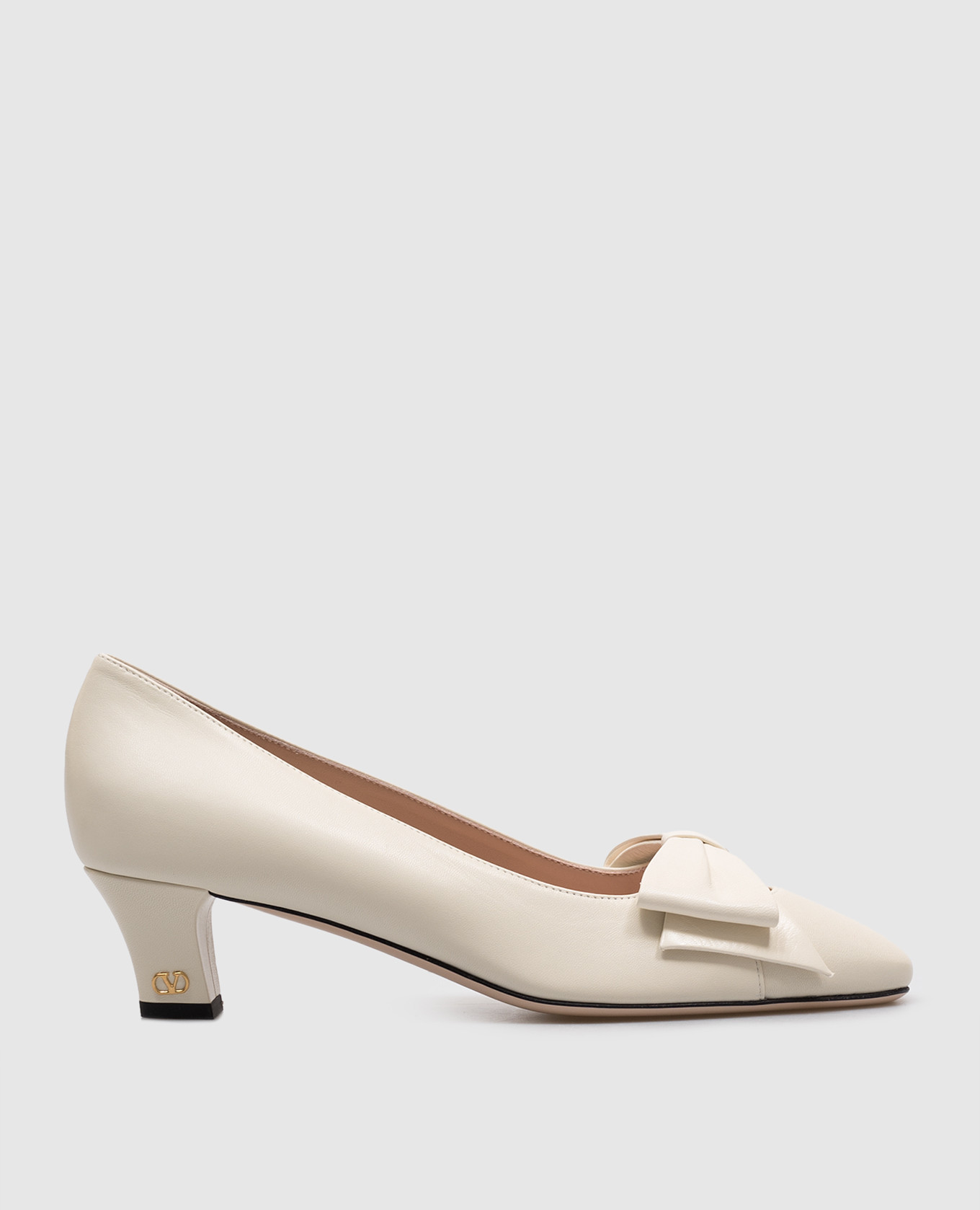 Beige leather BOWOW shoes with a bow Valentino