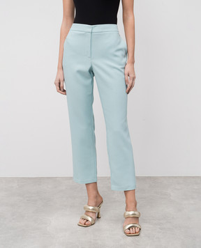 Twinset Blue chinos with metal logo monogram 251AP2338