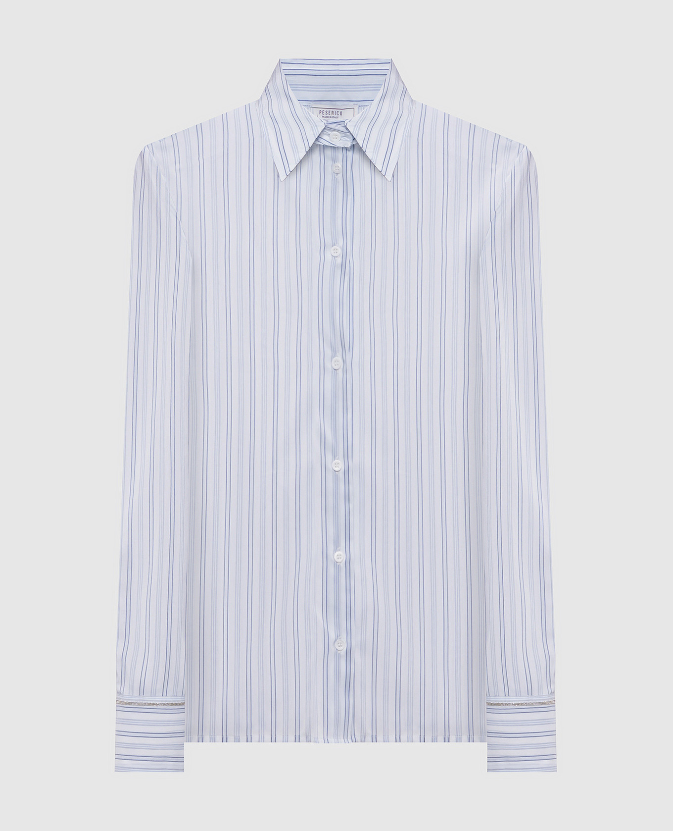

Blue striped silk shirt Peserico, Light blue