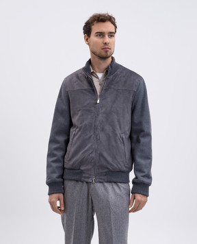 Enrico Mandelli Gray combination jacket 2T107A7405CASHMERE