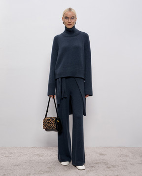 LISA YANG Blue Fleur cashmere sweater 2022098