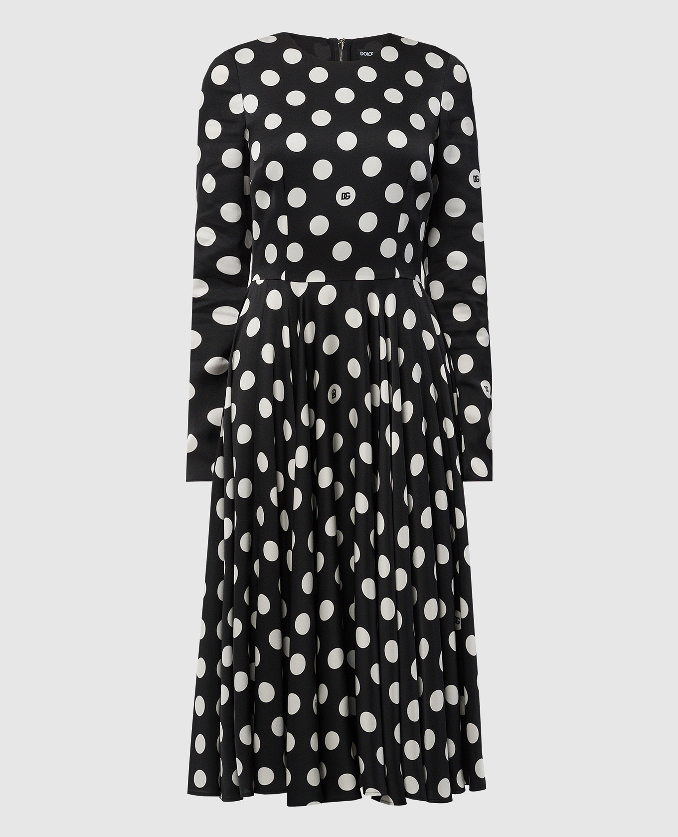 

Black dress made of silk with peas Dolce&Gabbana