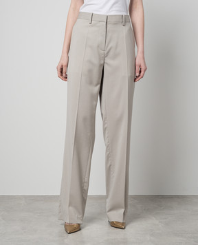 Helmut Lang Green pants made of wool O01HW204