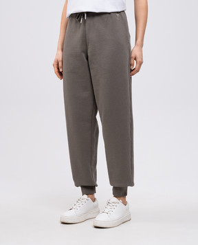 Ami Paris Khaki joggers with Ami de Coeur embroidered logo UTR240747