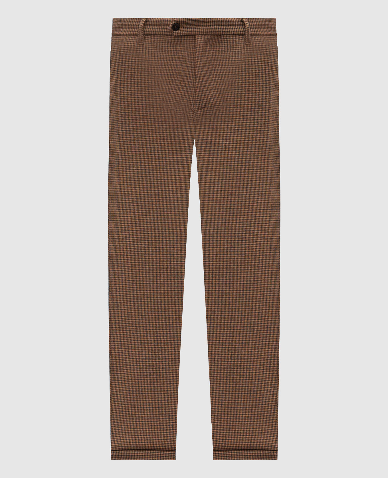 Brown wool patterned pants Officina 36