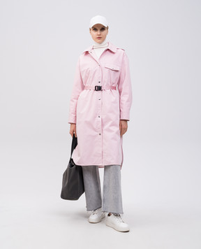 Yves Salomon Army Pink raincoat with removable lining 25EFM01315K30W