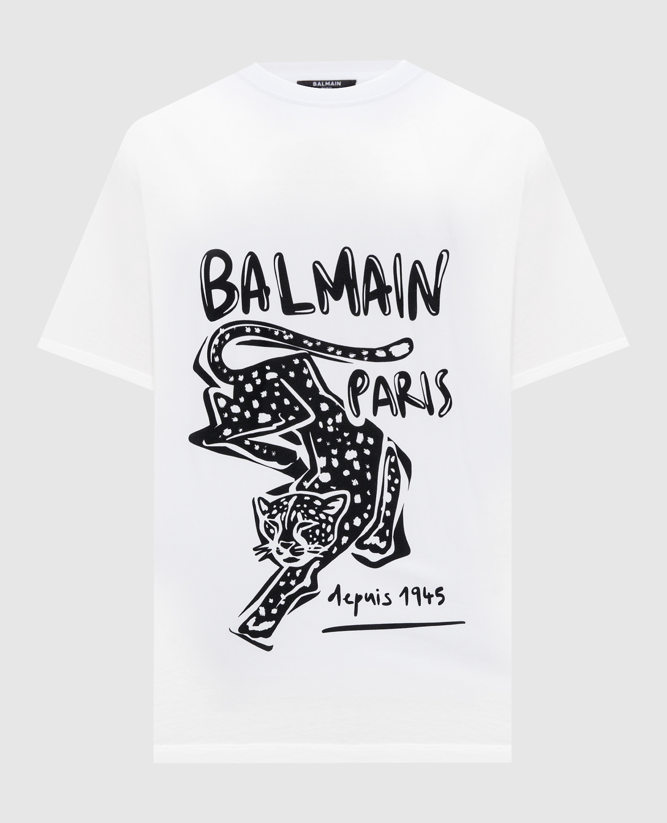 White T-shirt with print Balmain