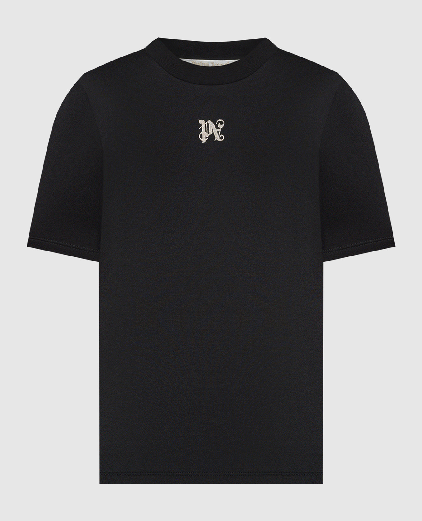 

Black t-shirt with monogram logo embroidery Palm Angels