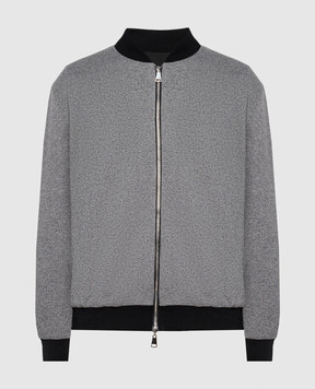 Cashmere&Whiskey Black two-sided bomber jacket GM004Z13404375860