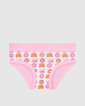 RiminiVeste Baby pink Emy Bimba panties with bear print B2853