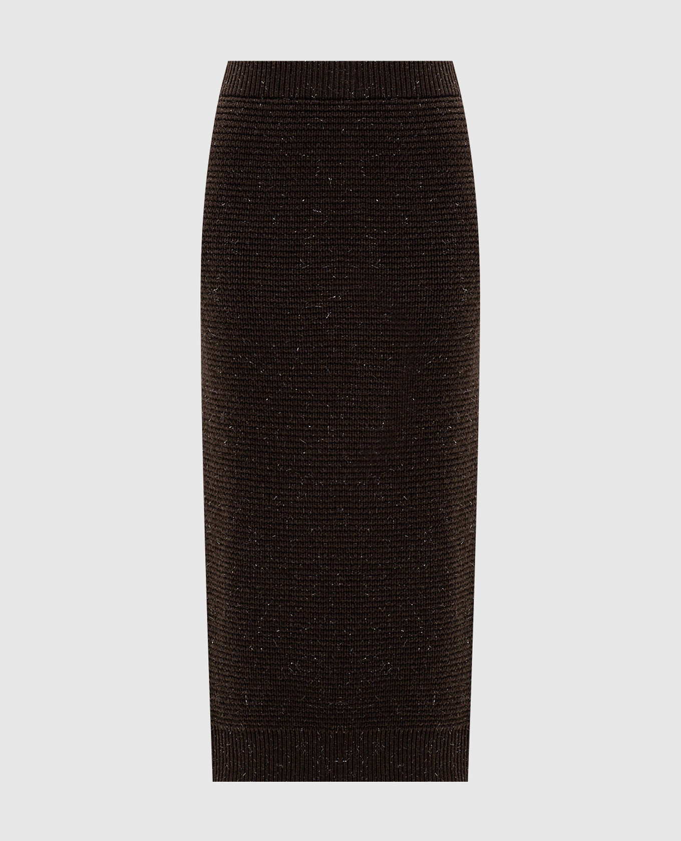 

Brown wool and silk midi skirt Peserico