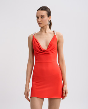 David Koma Red mini dress with crystals RE25DK51D