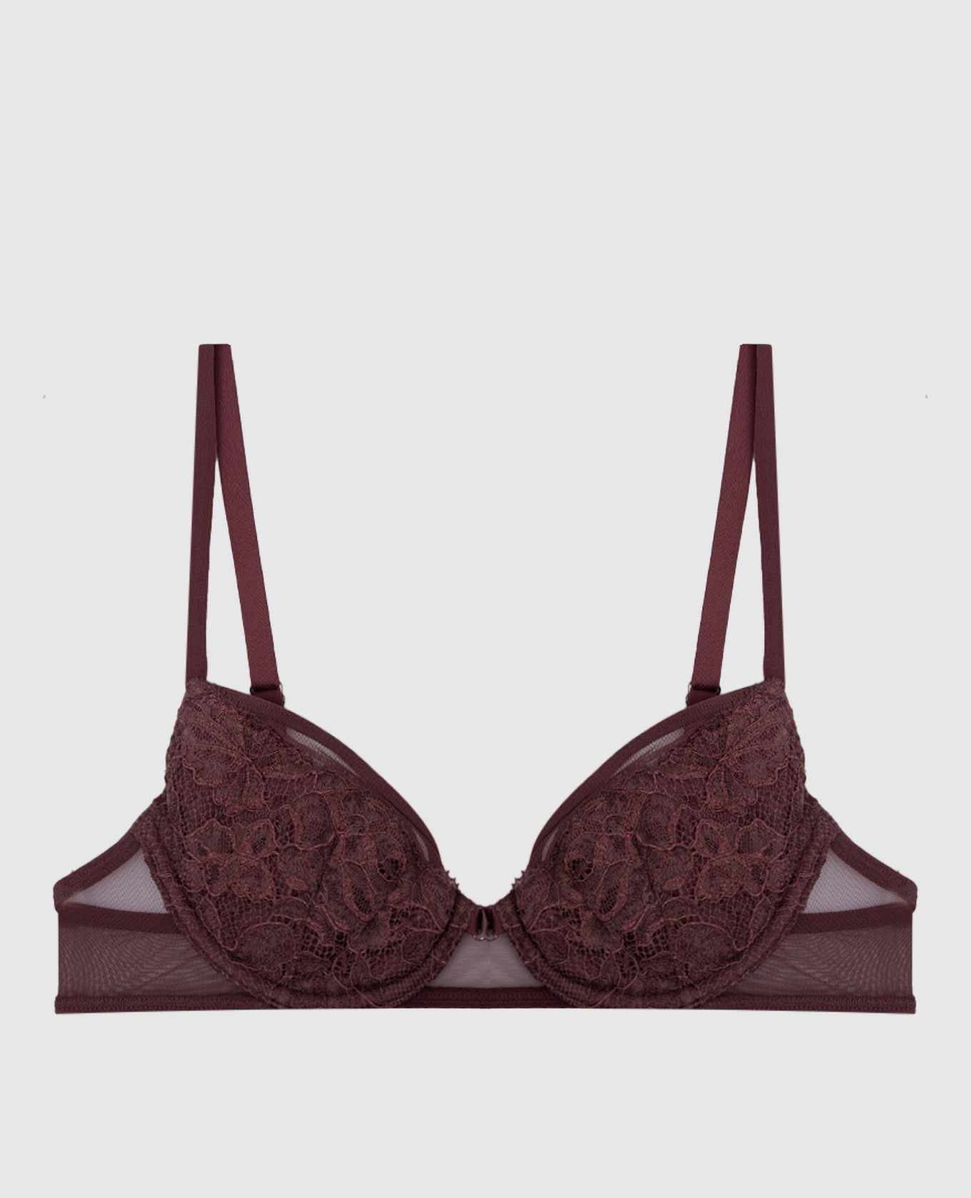 

Dahlia burgundy bodice with lace Wolford