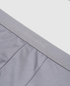Zimmerli Gray boxer briefs with a logo pattern 2861445