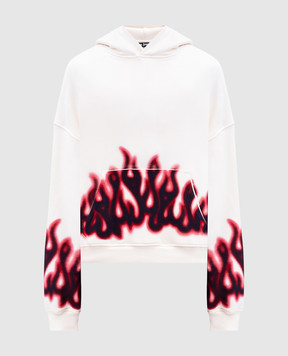Palm Angels White Flames hoodie PMBB17EF25FLE002