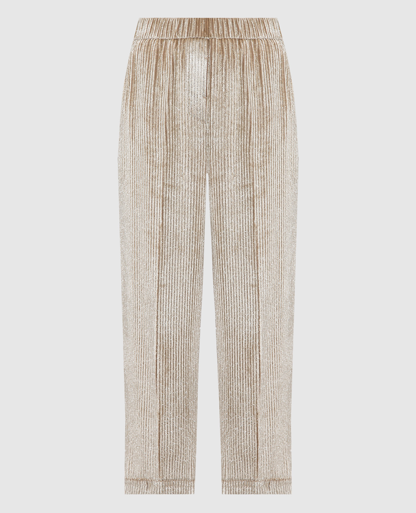 

Beige velor pants with lapels Peserico