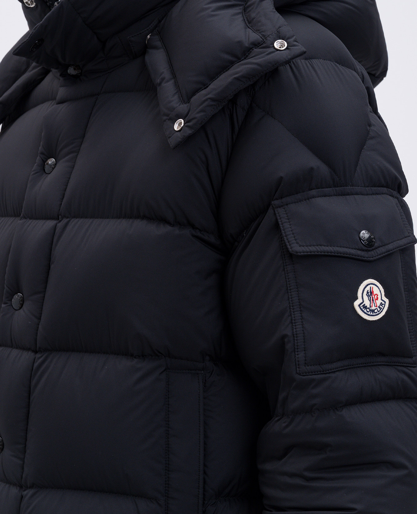 Black Vezere down jacket with logo Moncler 5