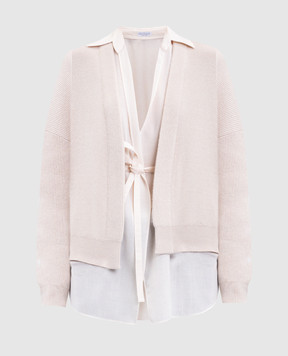Brunello Cucinelli Beige cashmere cardigan with a smell M12213506P