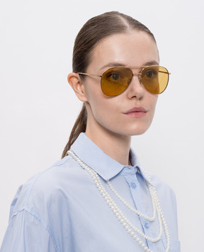 Valentino Gold aviator sunglasses VLS172B60