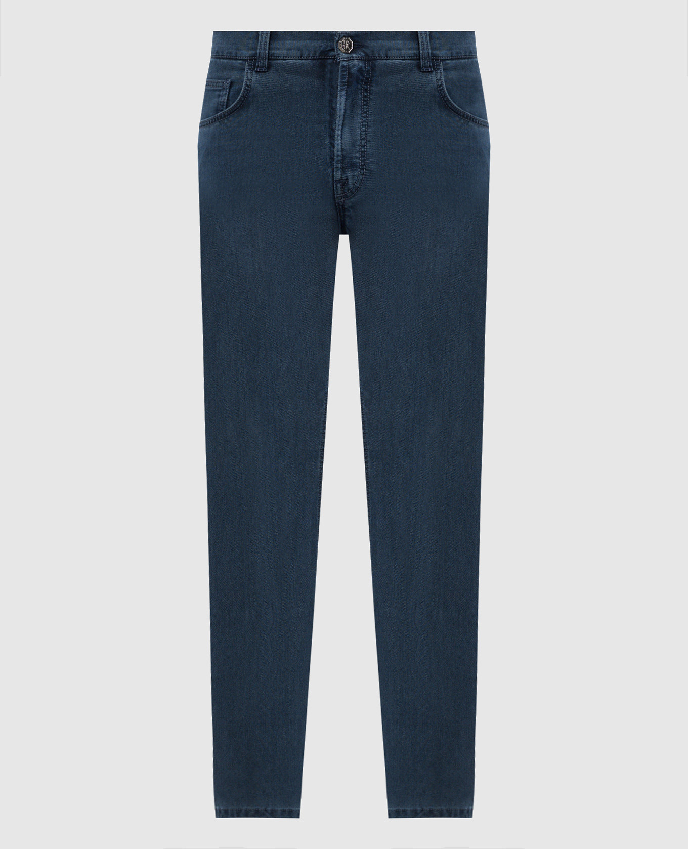 

Blue jeans with logo monogram Stefano Ricci