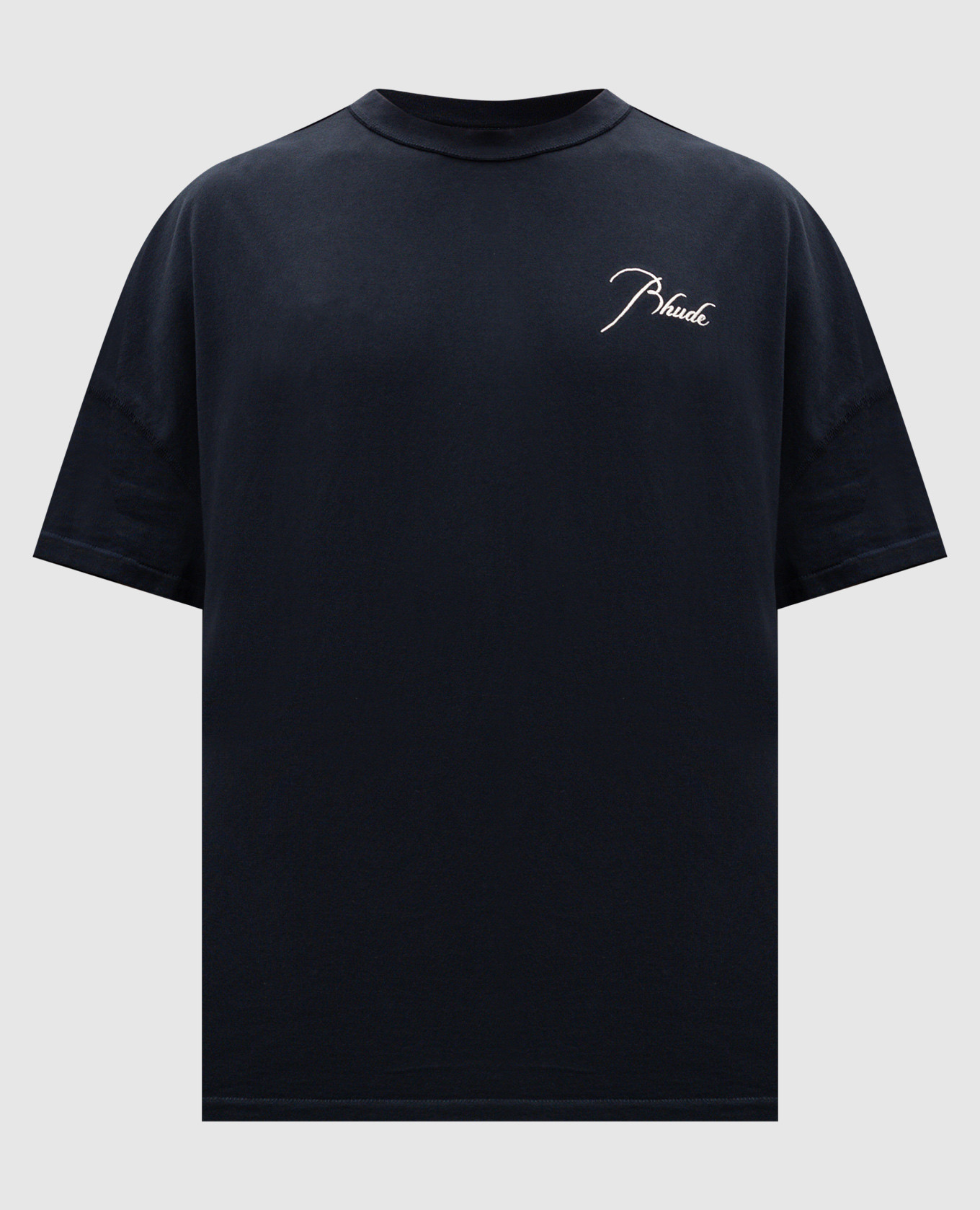 

Blue t-shirt with logo embroidery Rhude