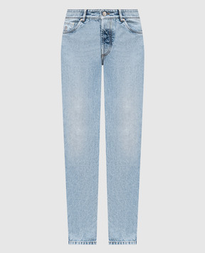 Brunello Cucinelli Blue jeans with logo patch M241PD3210