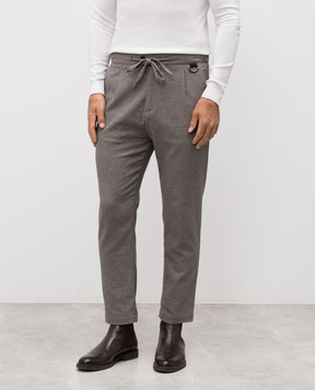 Officina 36 Gray patterned pants 245700016