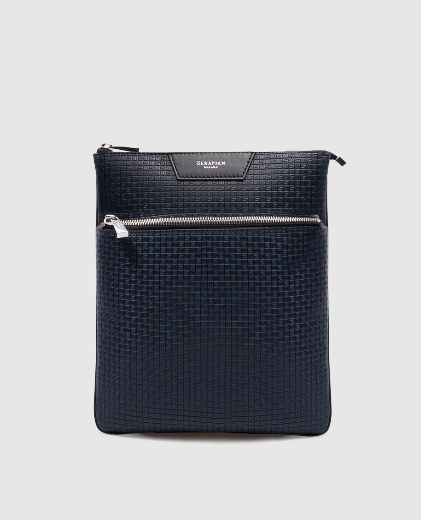 

Stepan blue leather bag with logo Serapian
