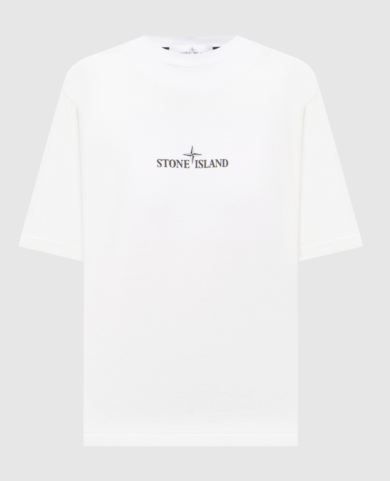 

White T-shirt with logo print Stone Island