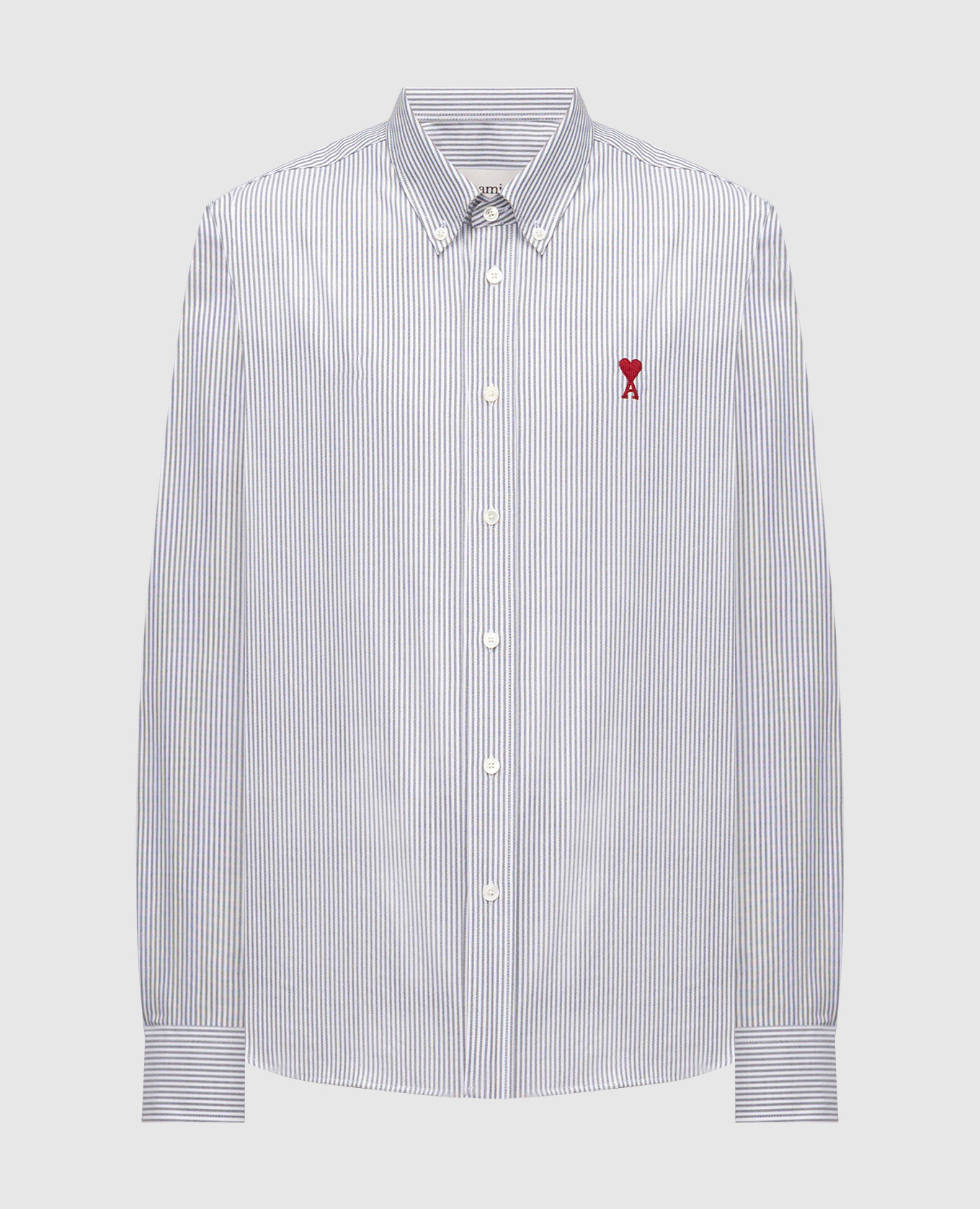 

Striped shirt with Ami de Coeur emblem embroidery Ami Paris, White