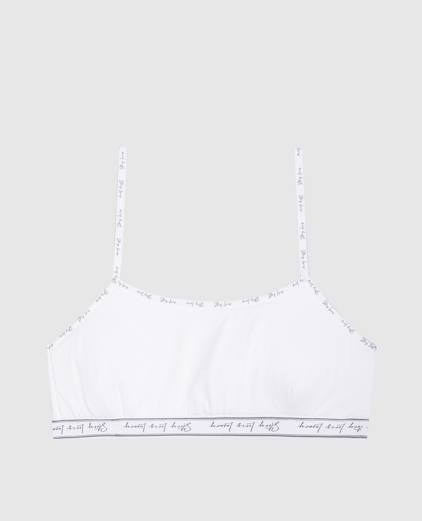 

Children's white top with branded edging Story Loris