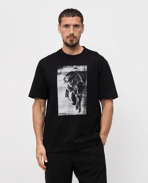 Versace Black T-shirt with print 10133021A15085