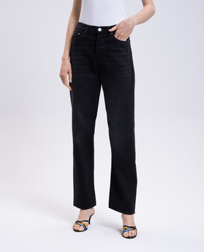 Toteme Black jeans with a worn effect 231240744
