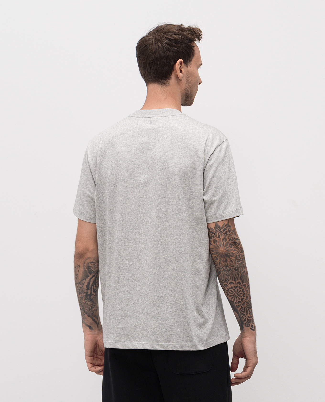 

Grey melange T-shirt with embroidery Ami Paris