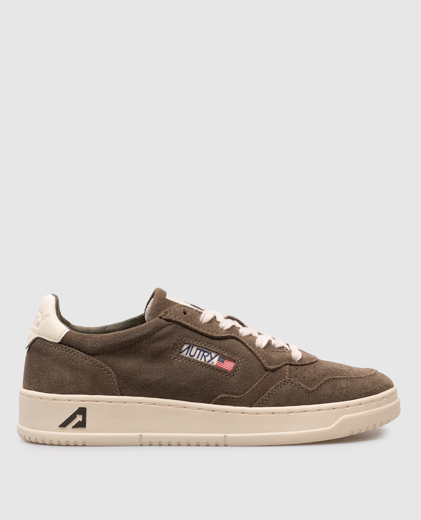 MEDALIST suede sneakers in khaki AUTRY
