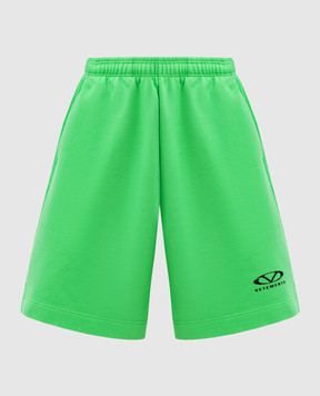 Vetements Green shorts with logo print UA66SS600Ew