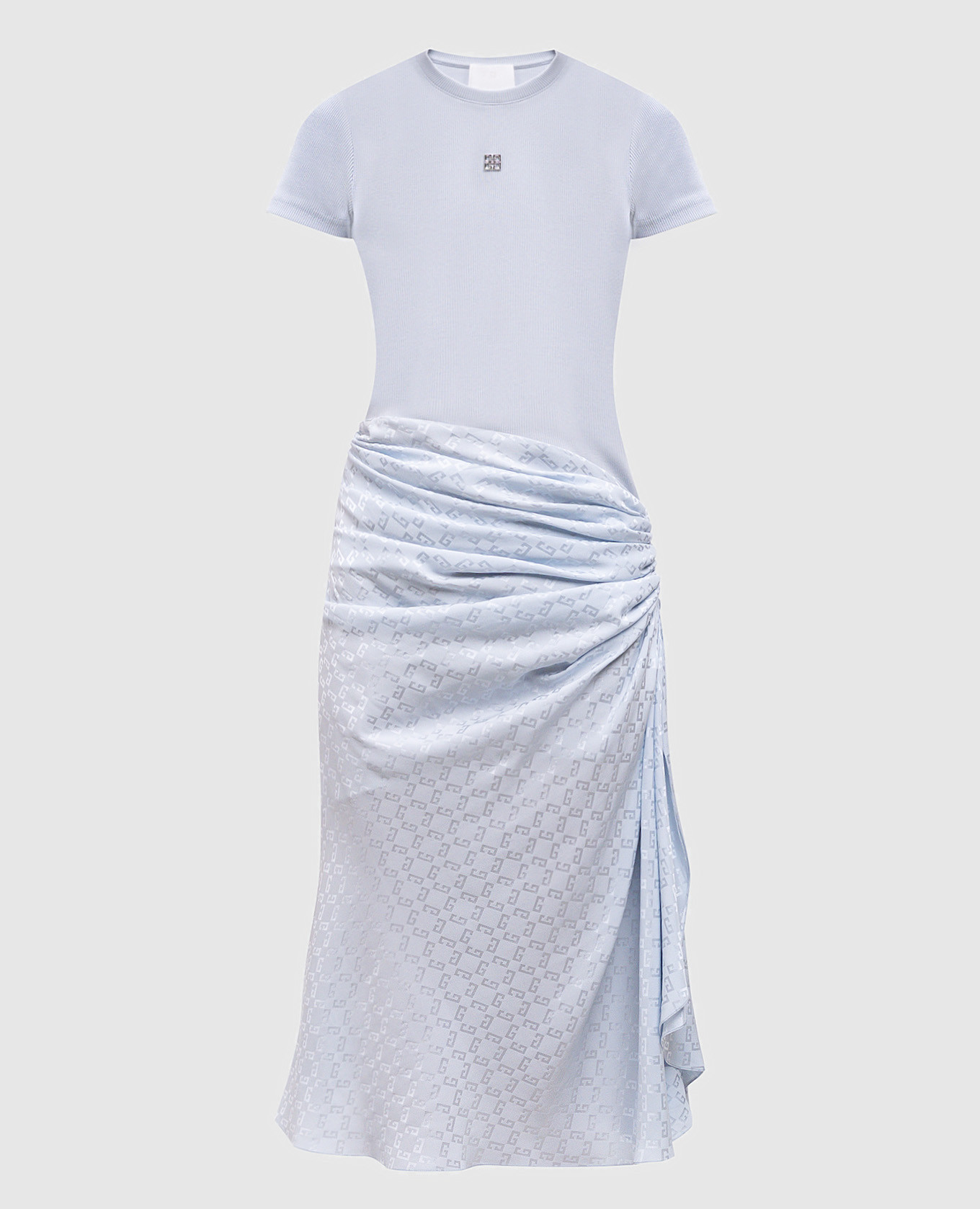 

Blue midi dress with patterned silk Givenchy, Light blue
