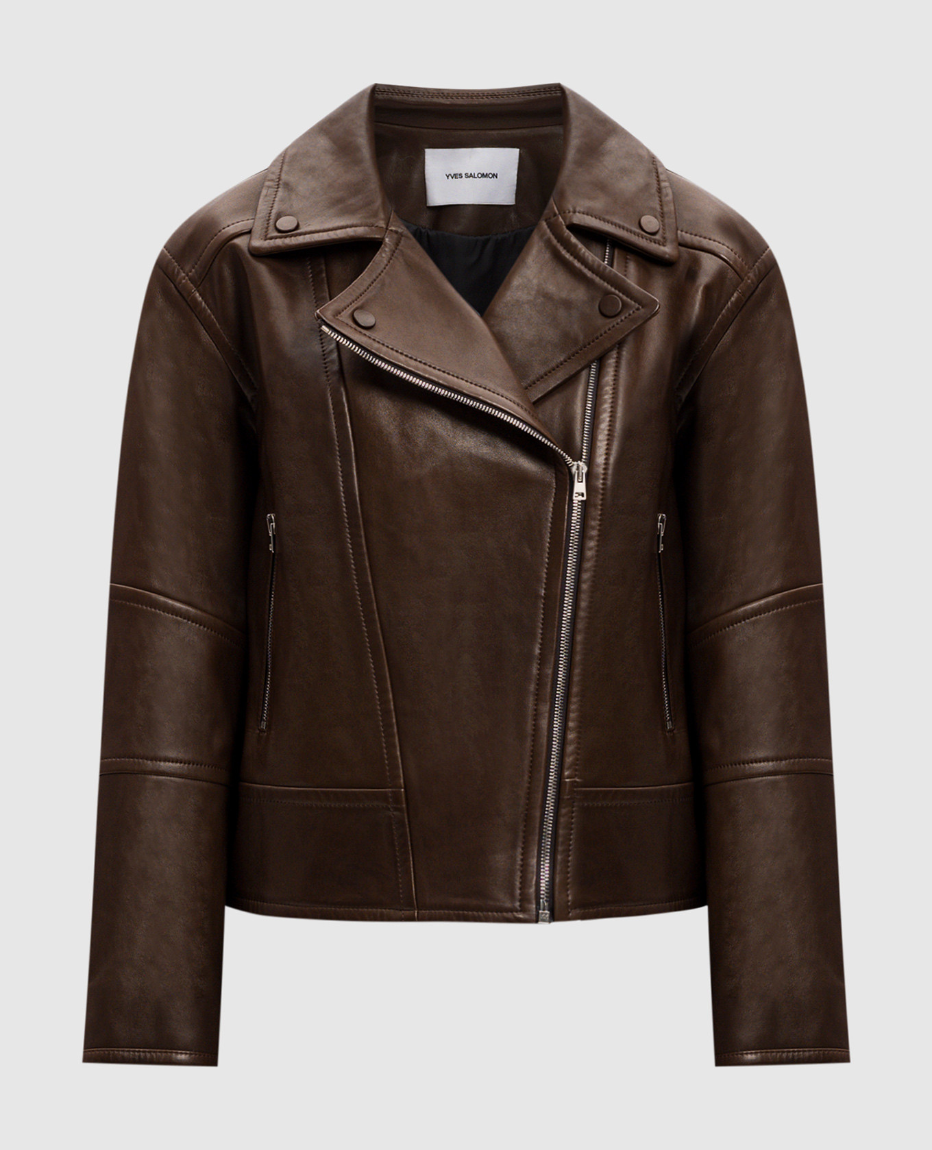 

Brown leather jacket Yves Salomon