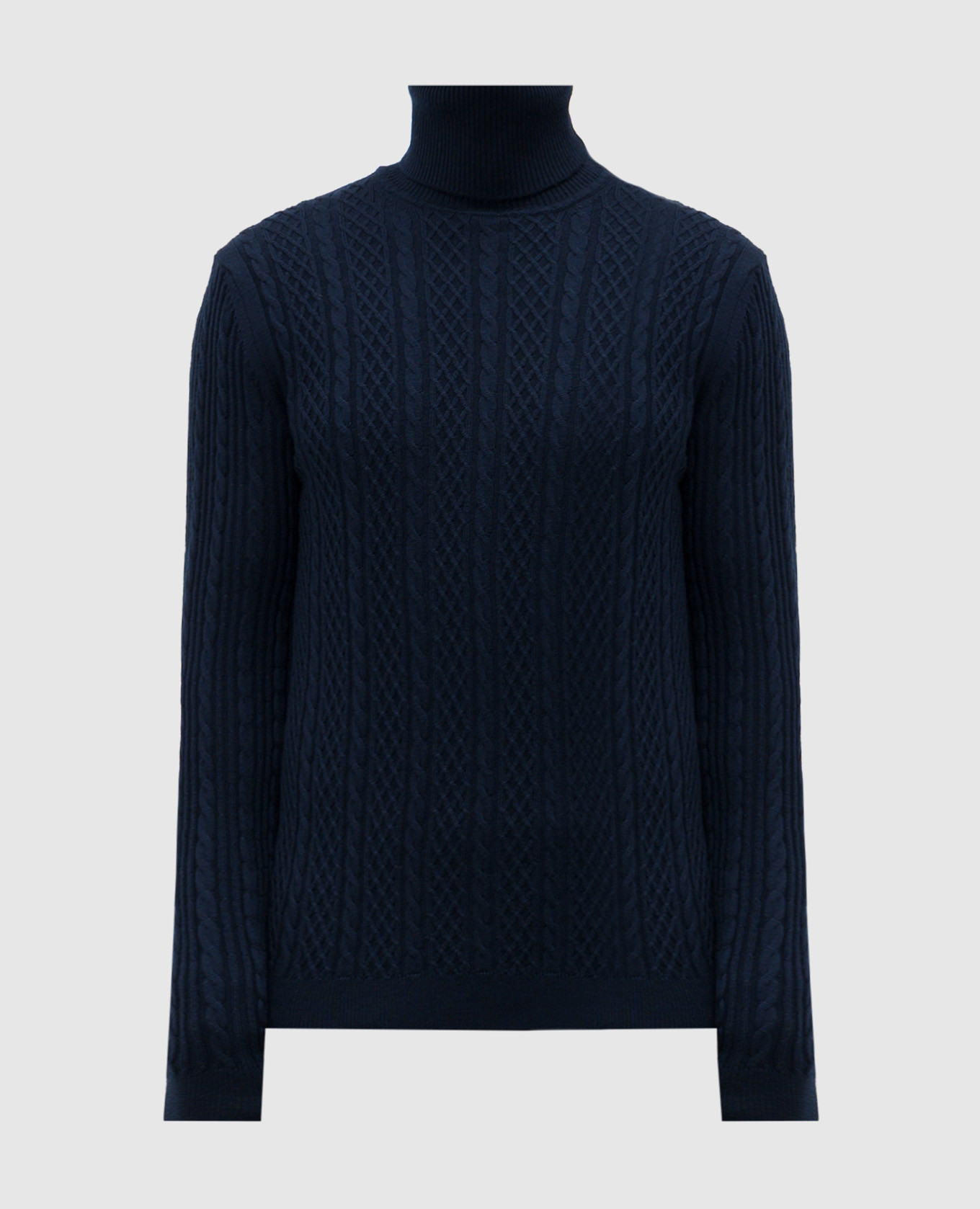 Blue wool sweater with textured pattern Daniele Fiesoli