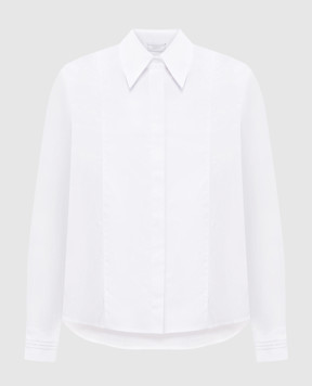 Peserico White silk blouse with monil chain A06563A8932