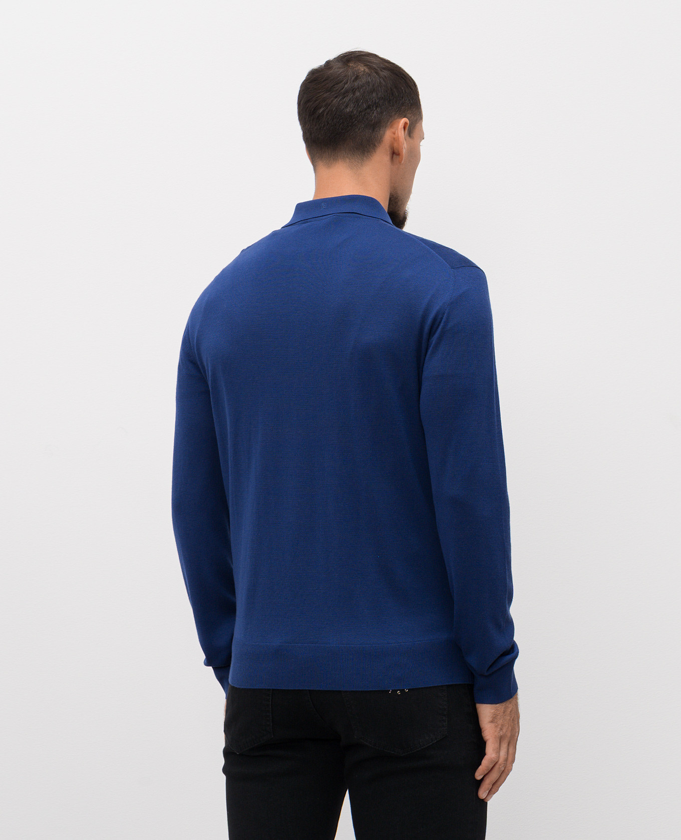 

Blue wool polo shirt Stefano Ricci